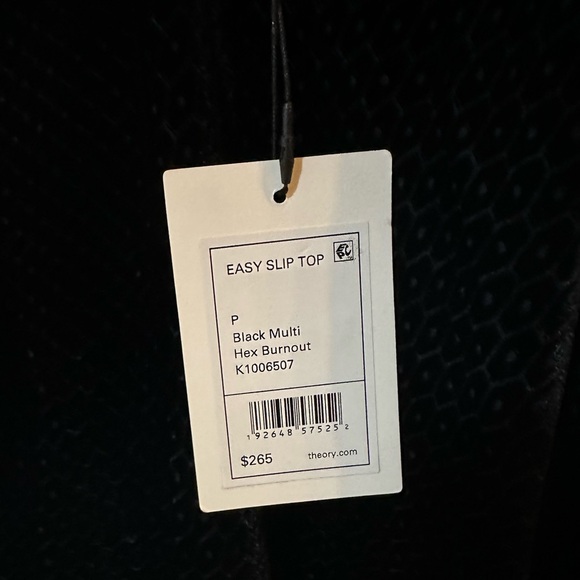 Theory Velvet Easy Slip Tank in Black. - Picture 10 of 10